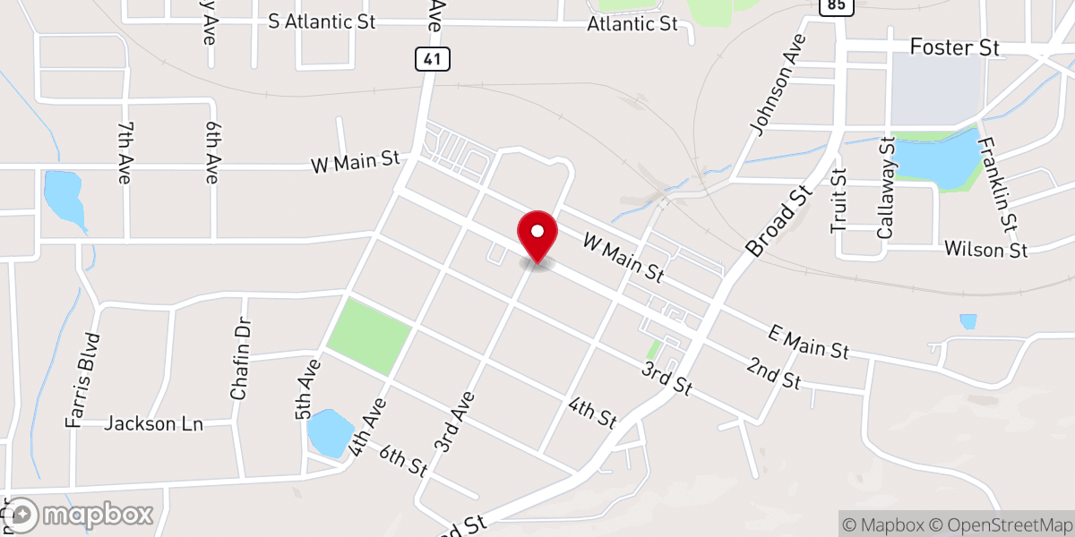 Map showing location of Grace Family Church