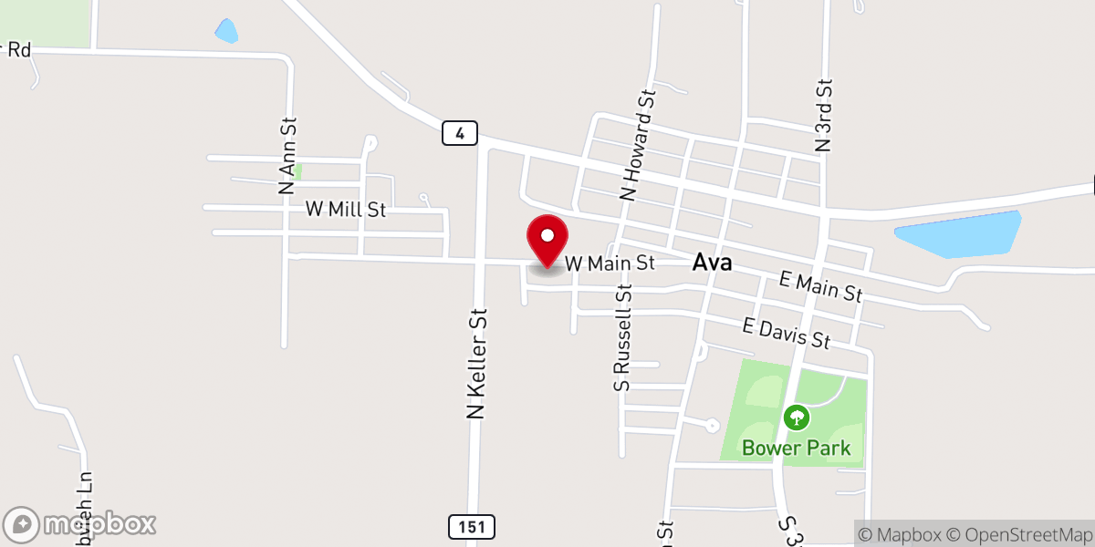 Map showing location of Kinkaid Christian Fellowship Church