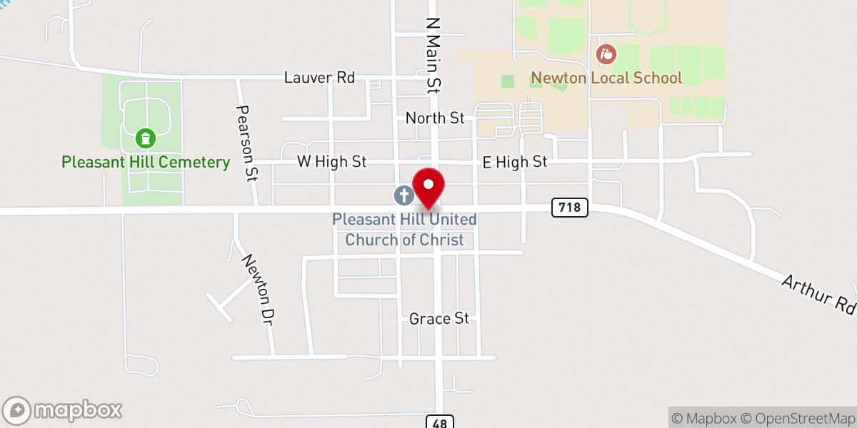 Map showing location of Pleasant Hill
