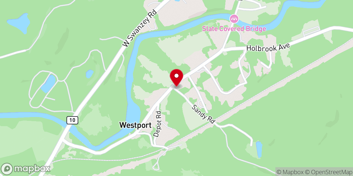 Map showing location of Westport Community Church