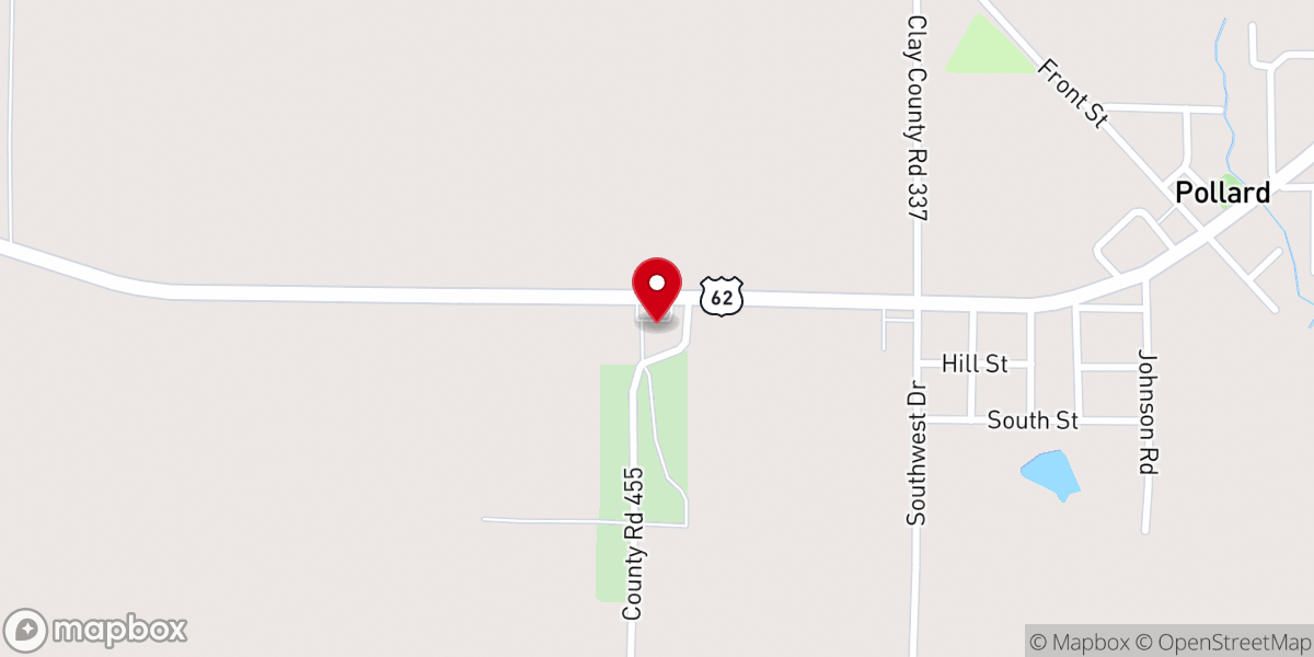 Map showing location of New Hope Baptist Church