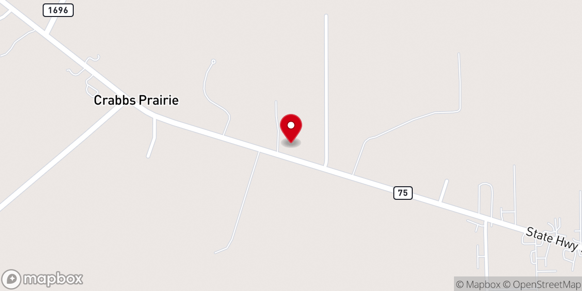Map showing location of Walker County Cowboy Church