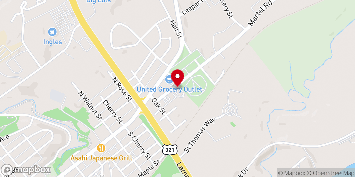 Map showing location of 1st Presbyterian Blessing Box