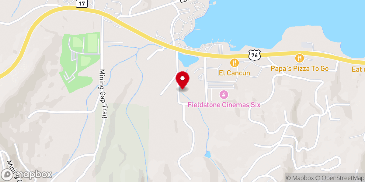 Map showing location of Towns County Food Pantry