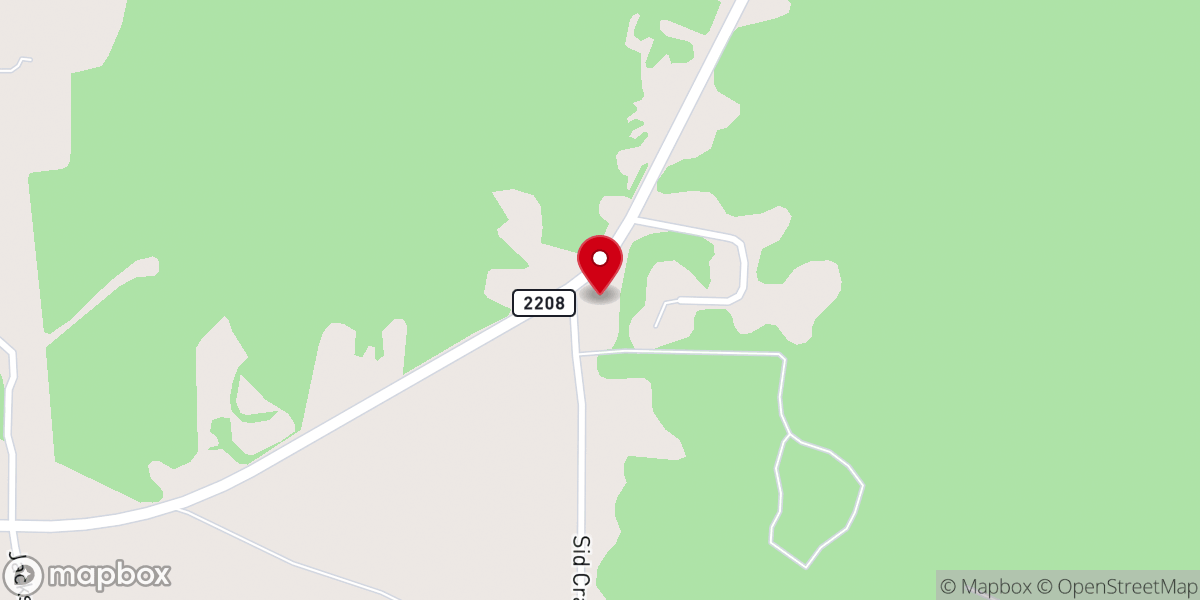 Map showing location of First Community Baptist Church