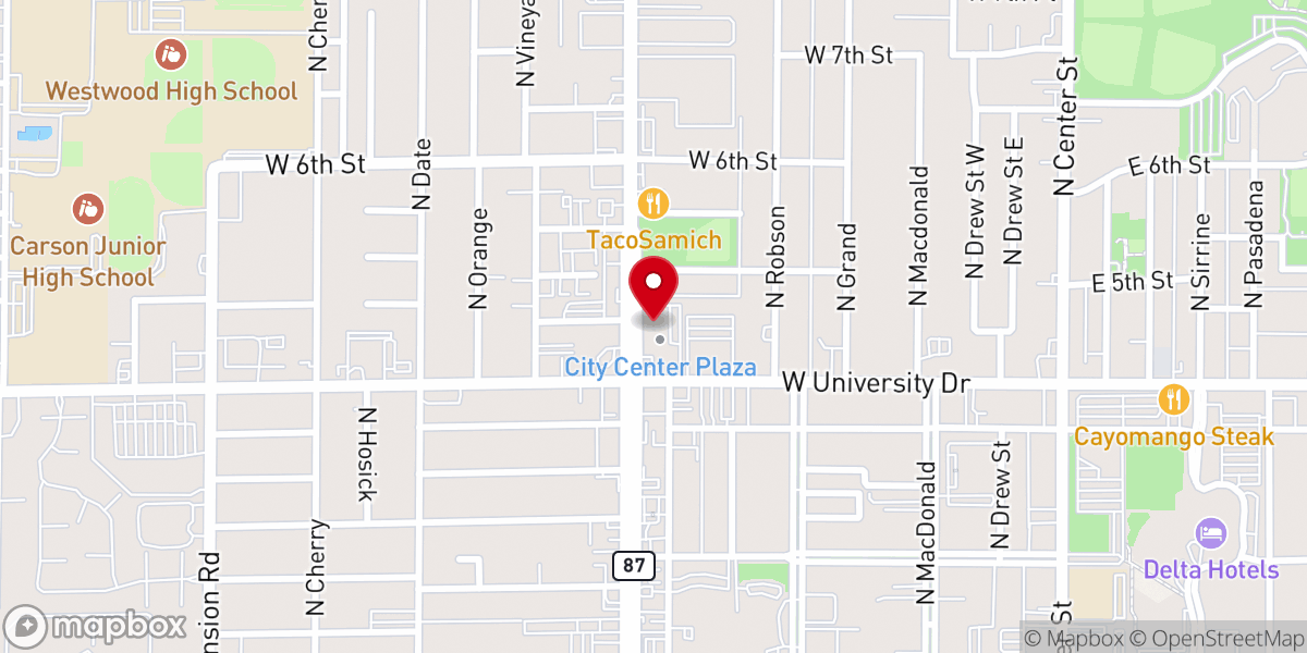 Map showing location of Iglesia Apostolica de la Fe en Cristo Jesus en Mesa