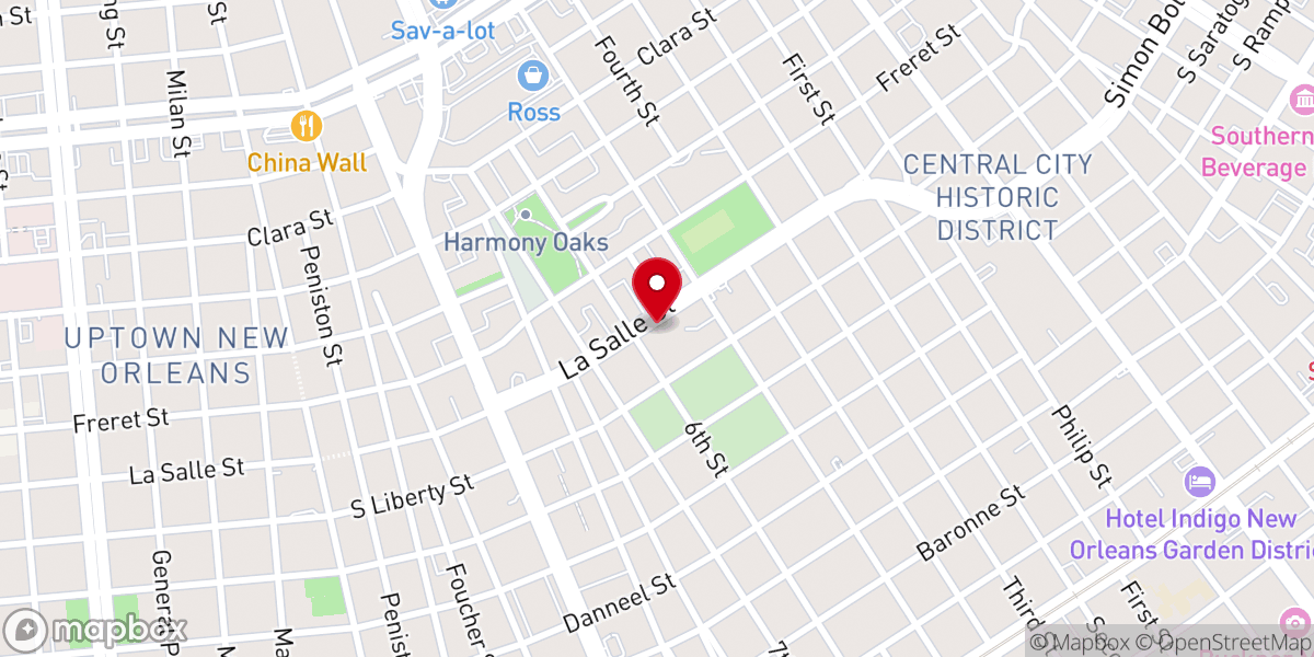 Map showing location of First House of Prayer