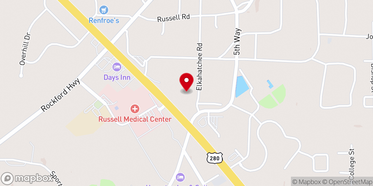 Map showing location of Calvary Heights Baptist Church