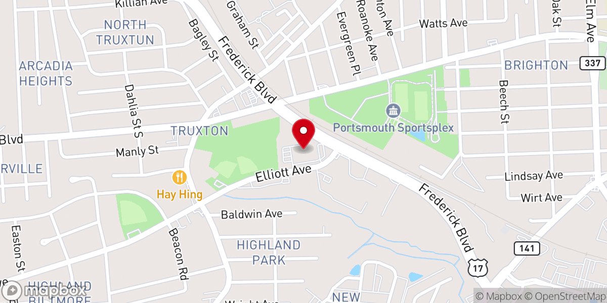 Map showing location of Saint Mark Missionary Baptist