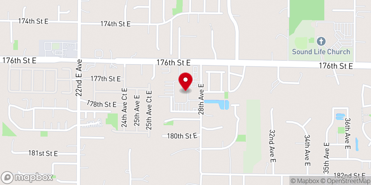 Map showing location of Life Center Rainier Campus