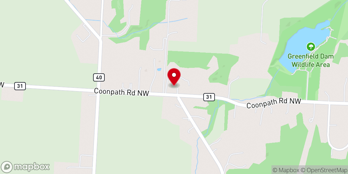 Map showing location of The River Valley Life Center