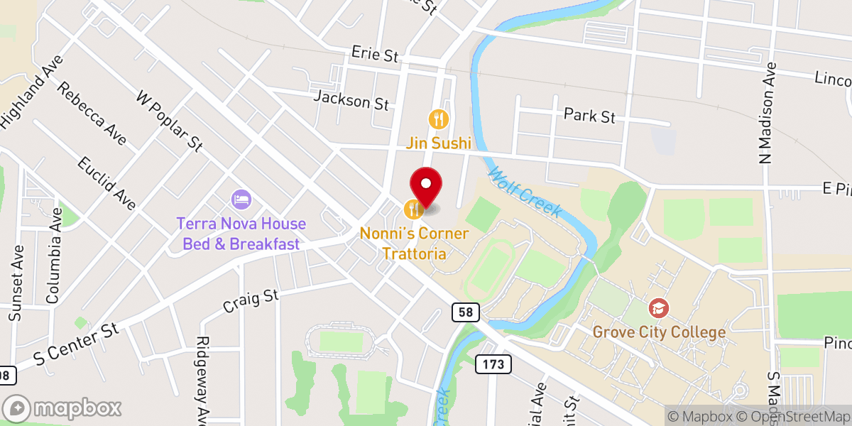 Map showing location of Tower Presbyterian Church