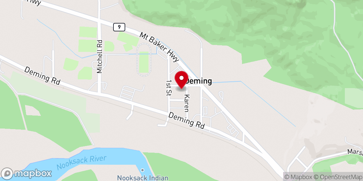 Map showing location of Deming Presbyterian Church