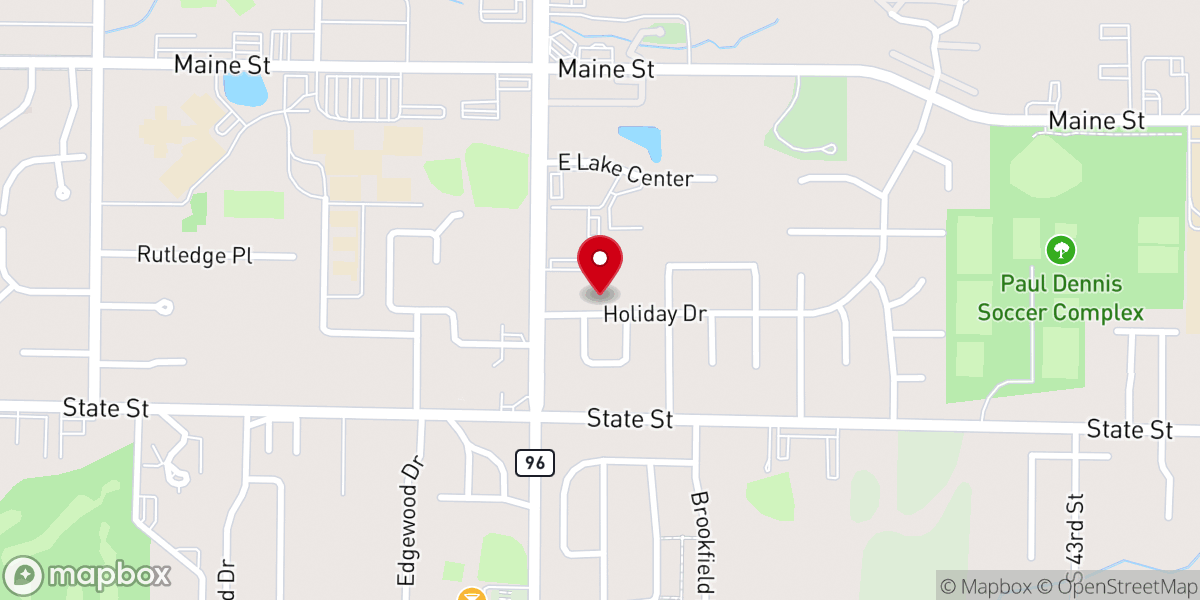 Map showing location of Christ Lutheran Church
