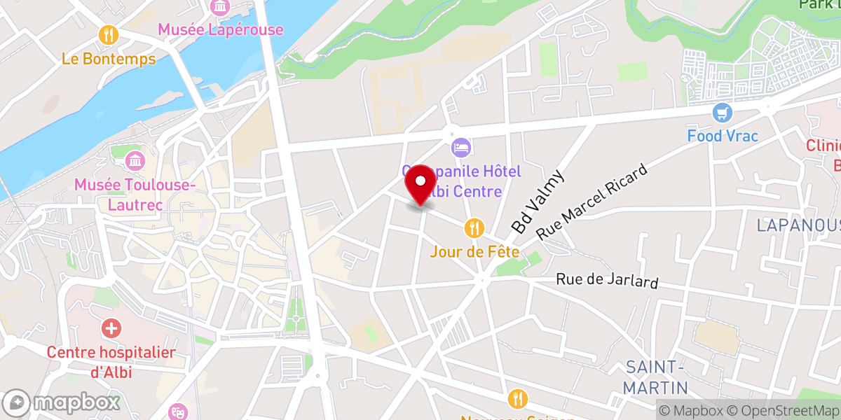 Map showing location of Secours Catholique pôle TARN