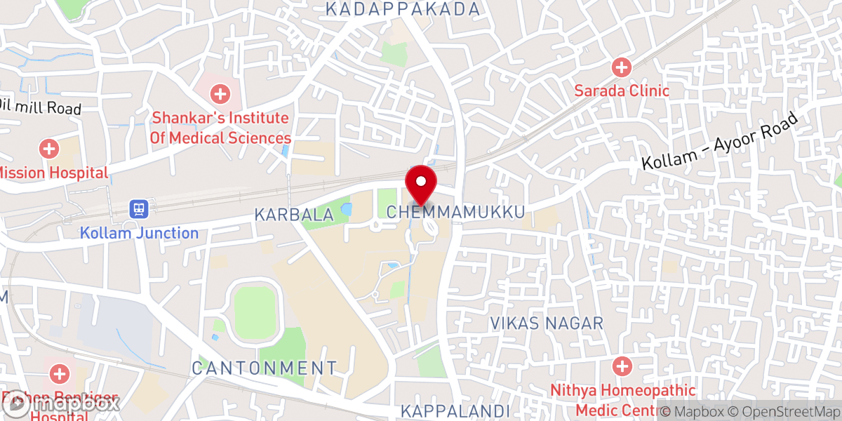 Map showing location of Bharatha Rajni Roman Catholic Church