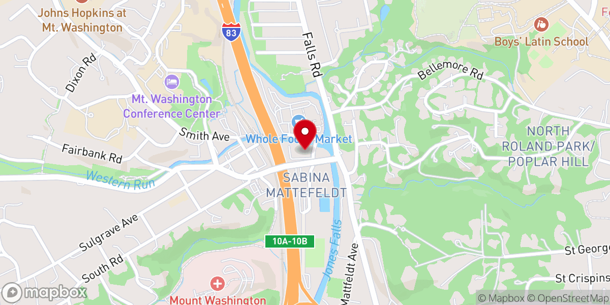 Map showing location of Mount Washington United Methodist Church