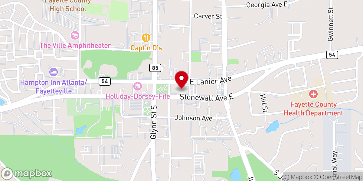 Map showing location of Fayetteville First United Methodist