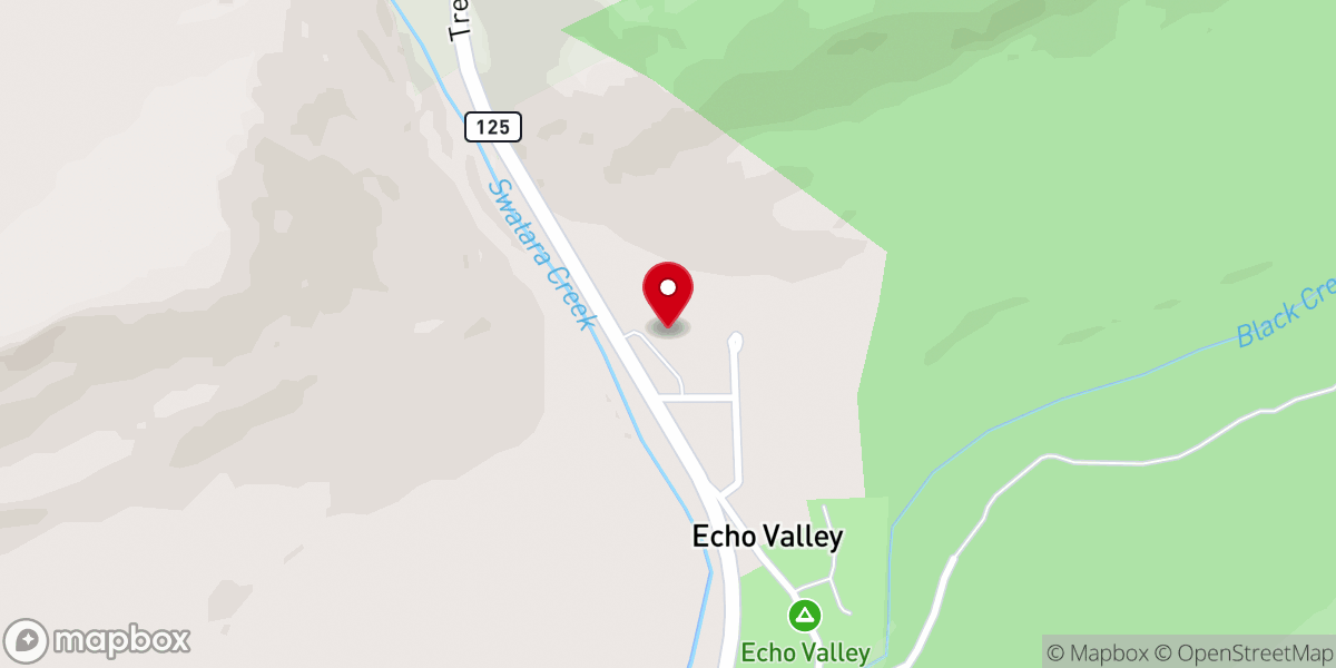 Map showing location of Echo Valley Grace Brethren Church