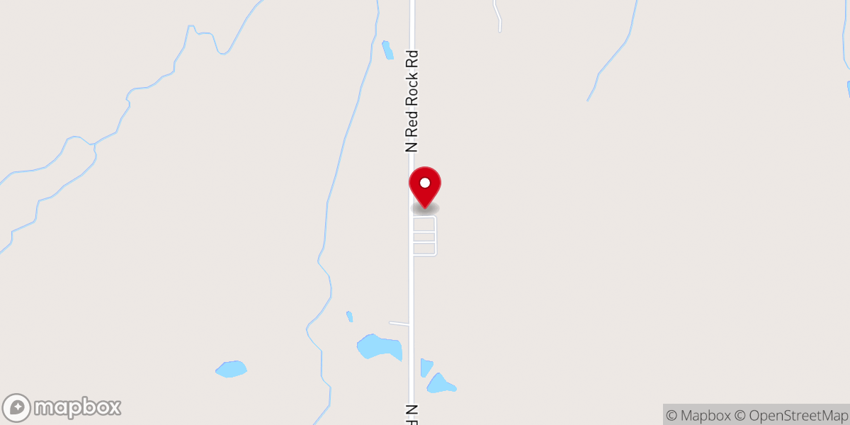 Map showing location of Red Rock United Methodist Church