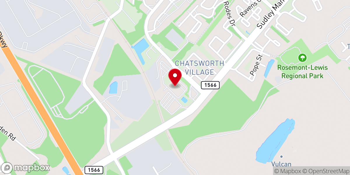 Map showing location of Foxchase Manor