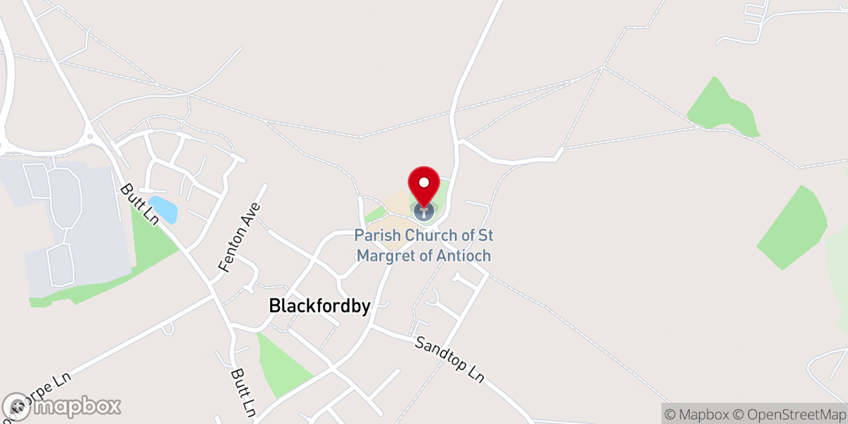 Map showing location of Parish Church of St Margret of Antioch