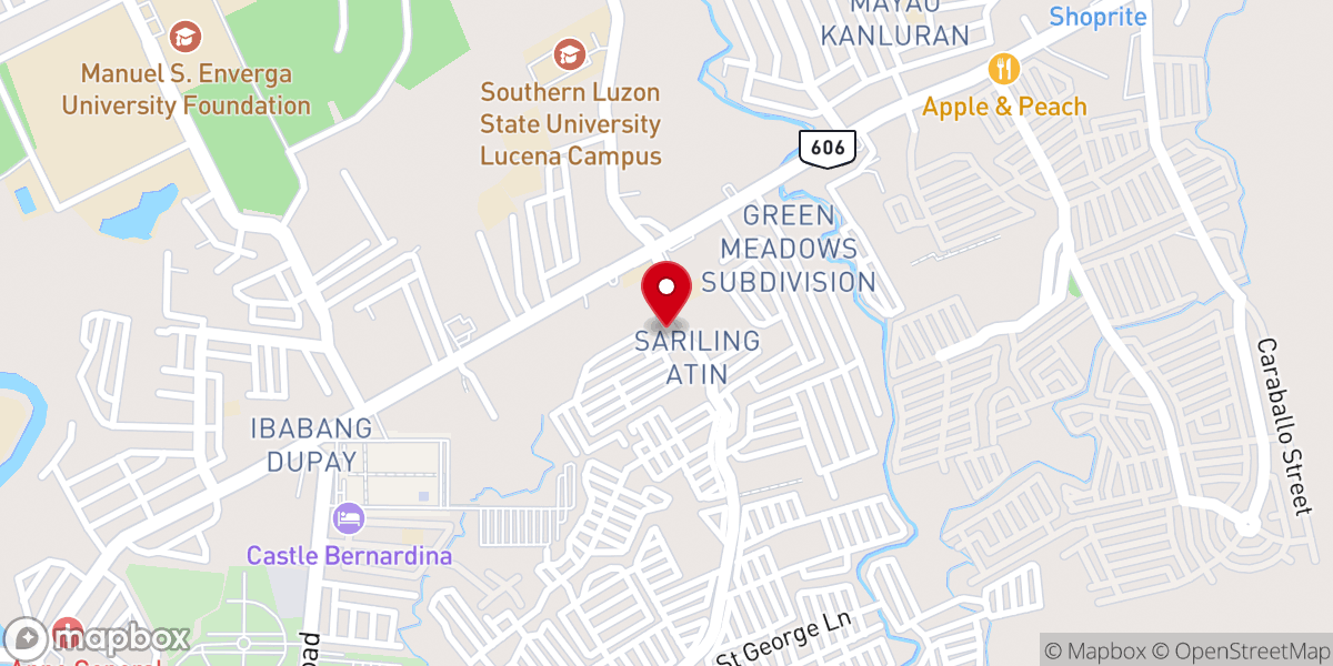 Map showing location of Lucena Calvary Baptist Church