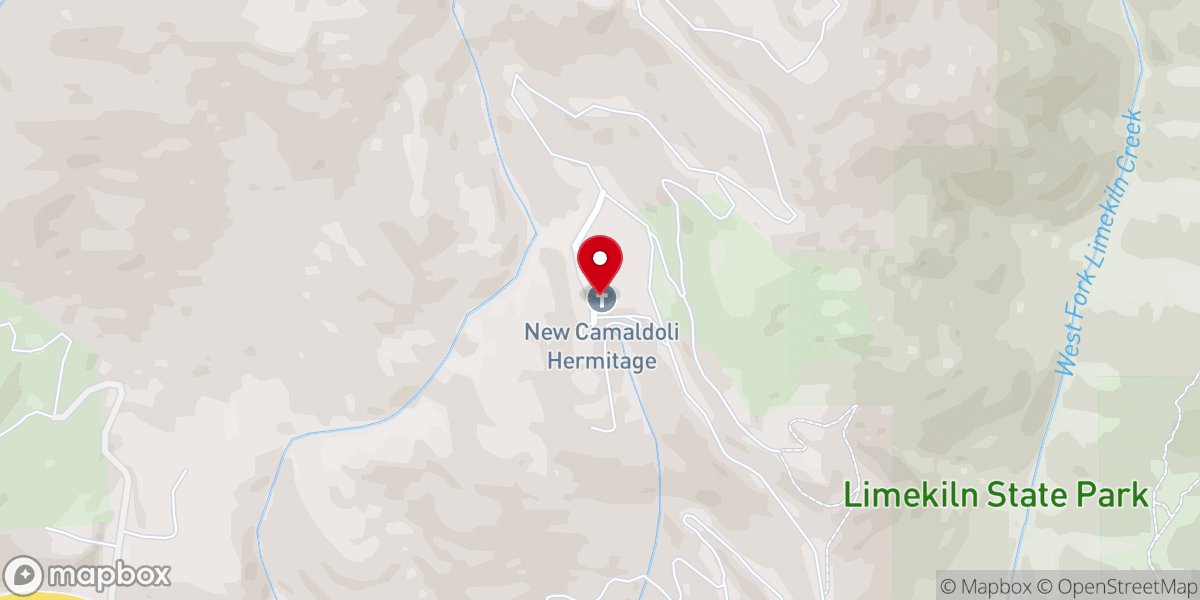 Map showing location of New Camaldoli Hermitage