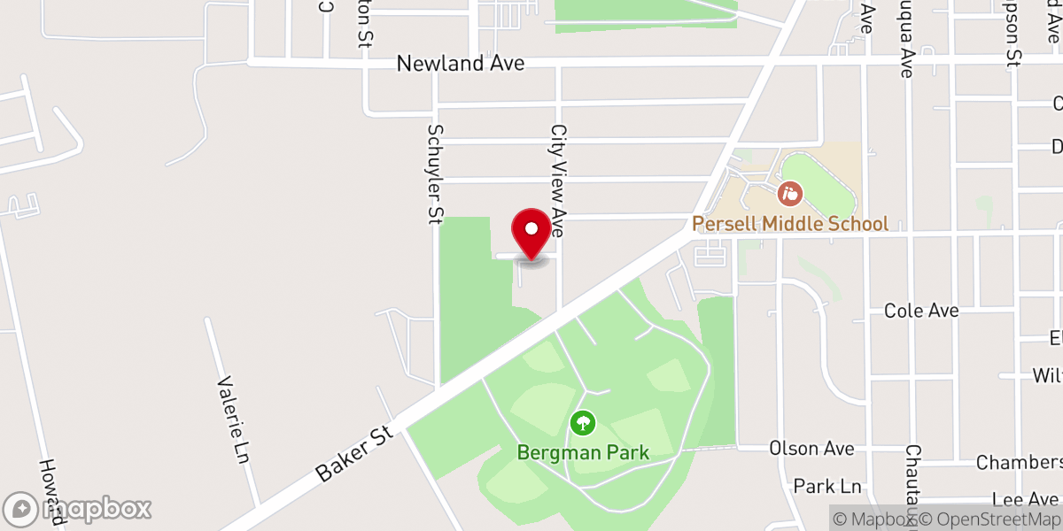 Map showing location of New Hope Church