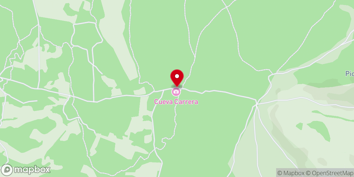 Map showing location of Cueva Carrera