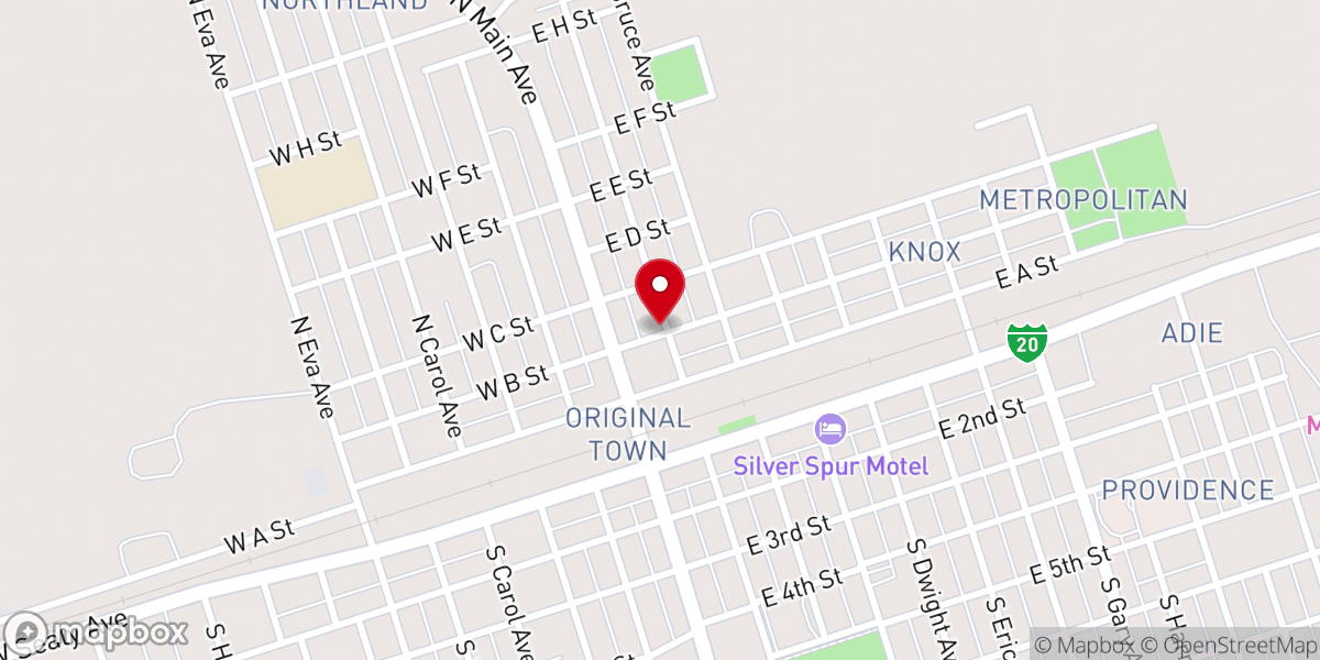 Map showing location of Church of Christ Wickett