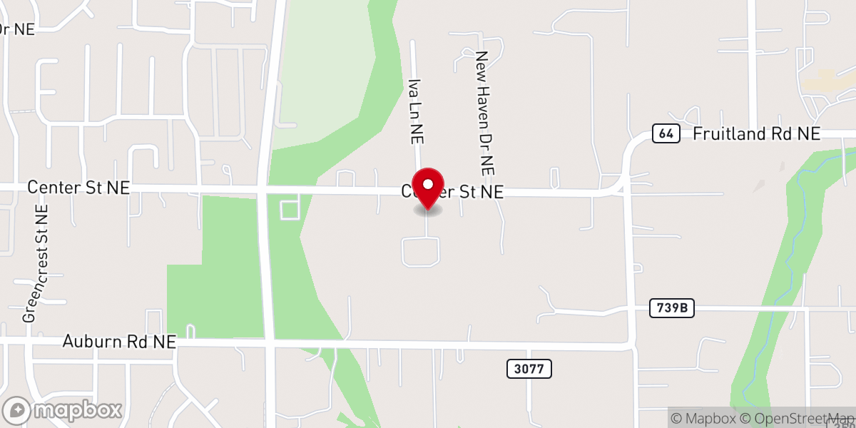 Map showing location of Bethel Baptist Church