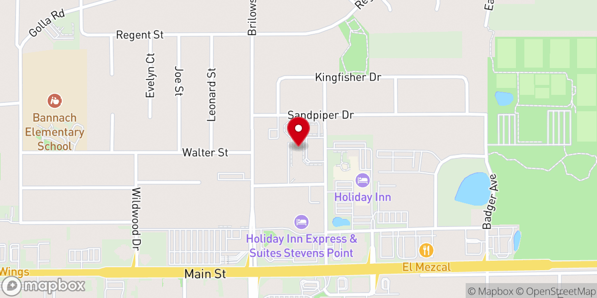 Map showing location of Dimensions Living Stevens Point