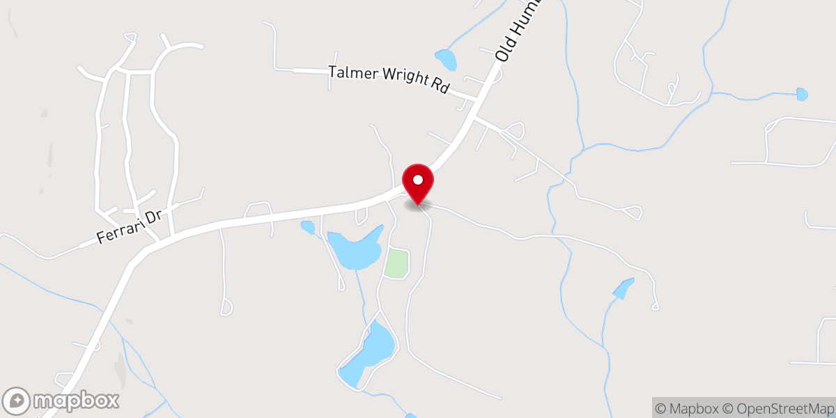 Map showing location of Richland Baptist Church