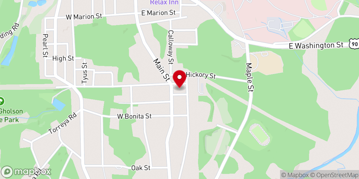 Map showing location of Chattahoochee First Baptist Church