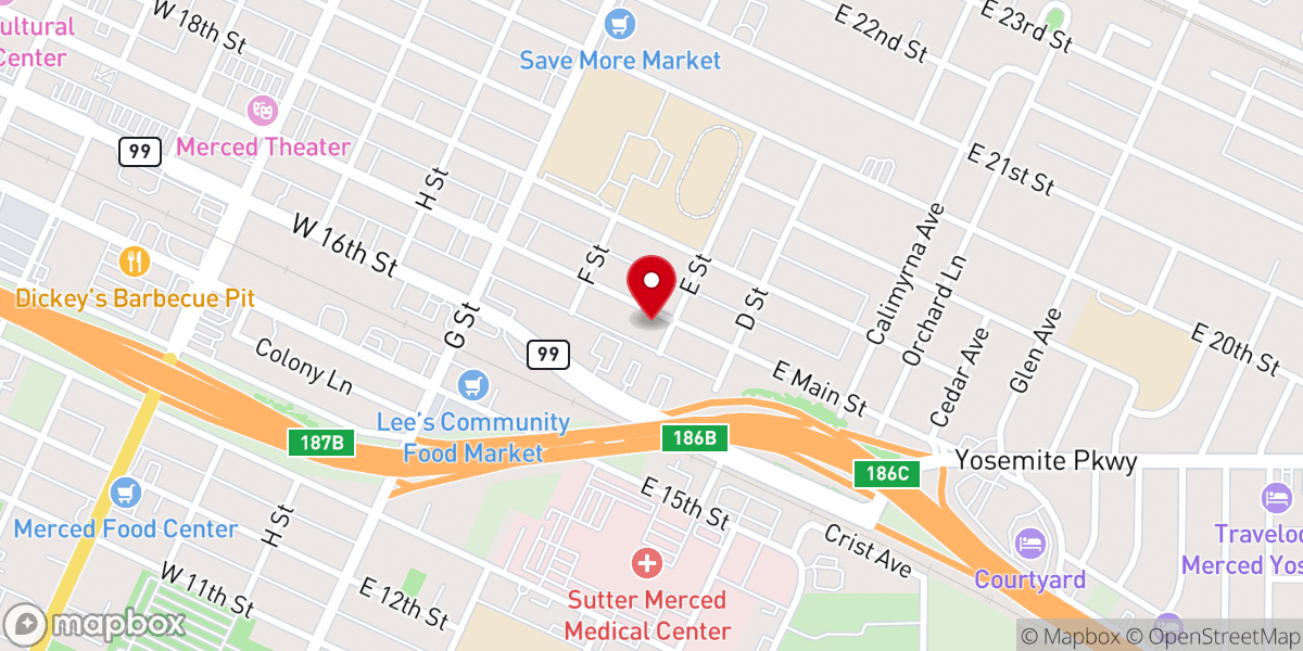 Map showing location of Grace Fellowship Foursquare Church