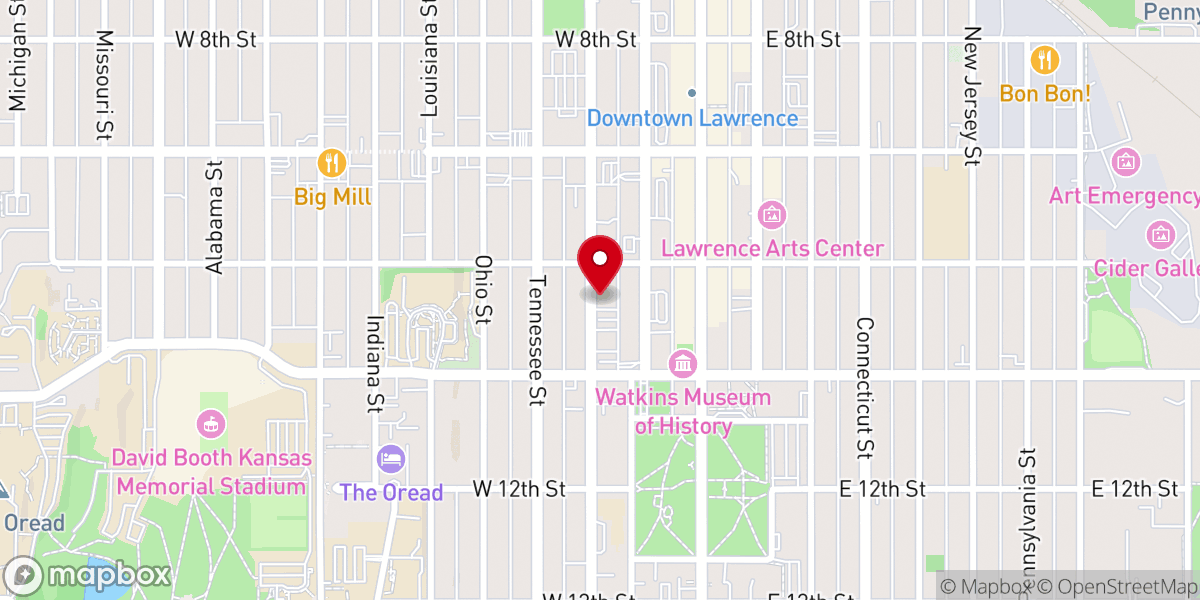 Map showing location of First Christian Church