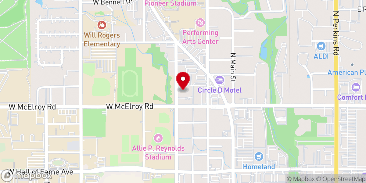 Map showing location of Stillwater Church of Christ