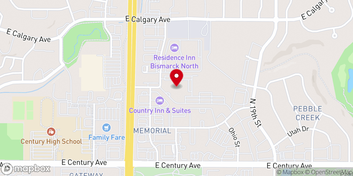 Map showing location of Evangel Church Assemblies of God