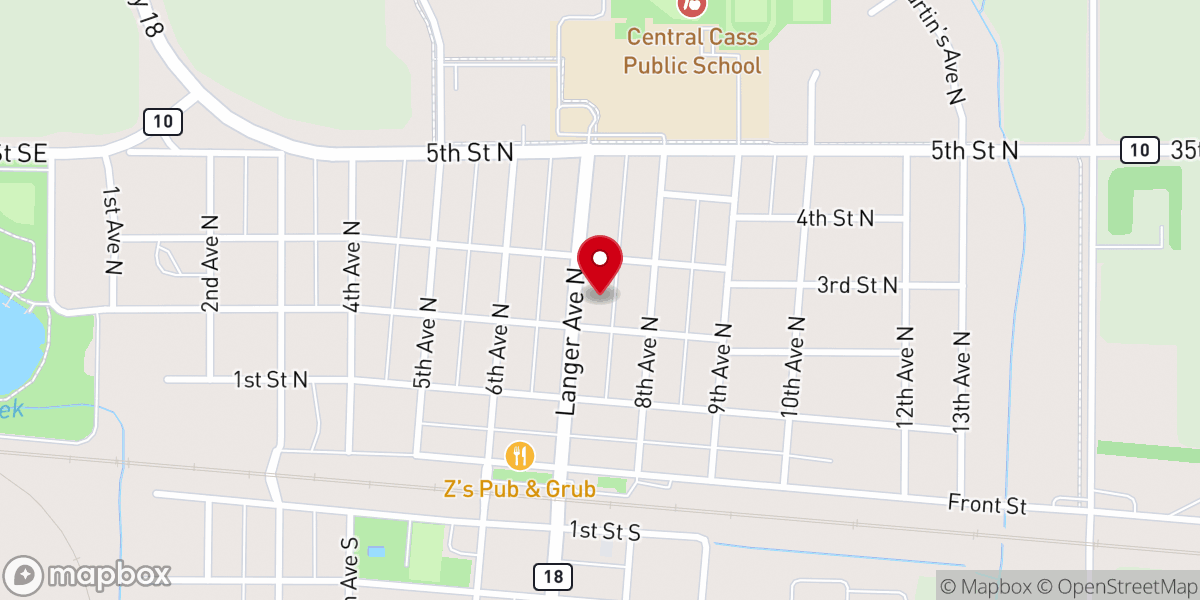 Map showing location of St. Leo's Catholic Church