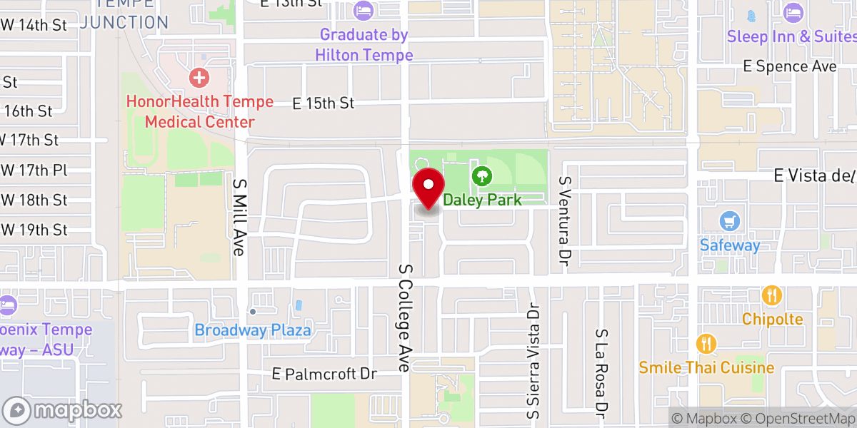 Map showing location of Guardian Angels Catholic Community