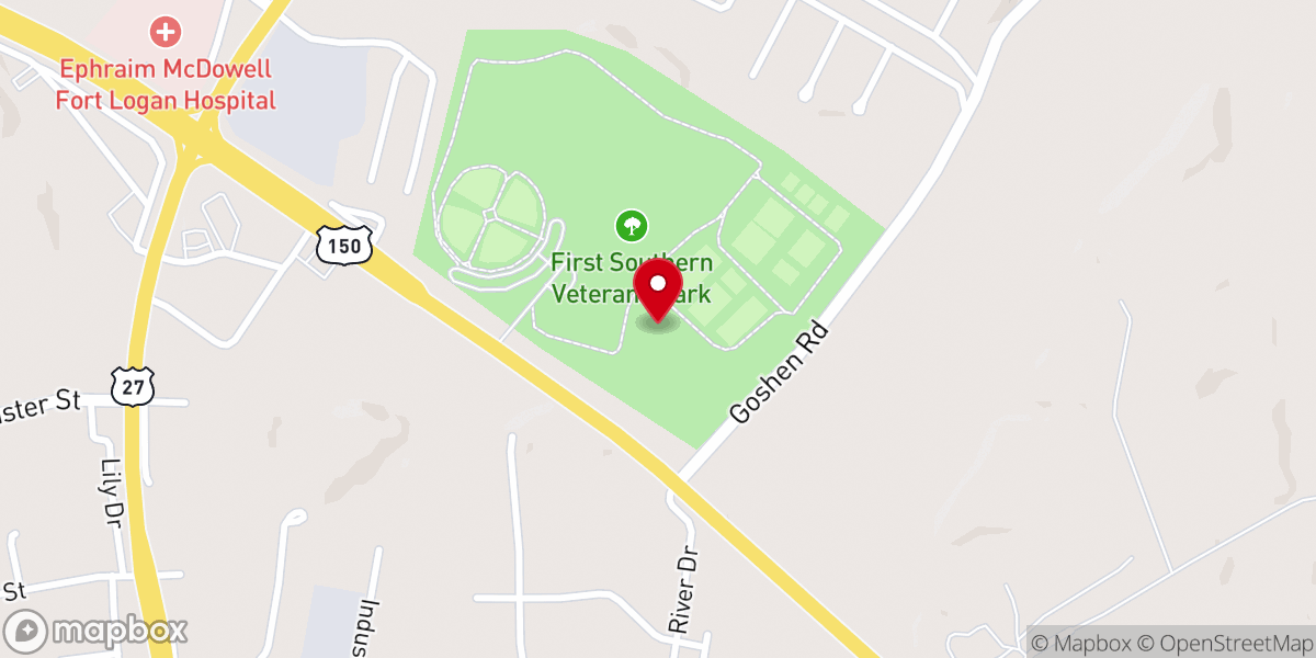Map showing location of Stanford Lion’s Club Pavilion