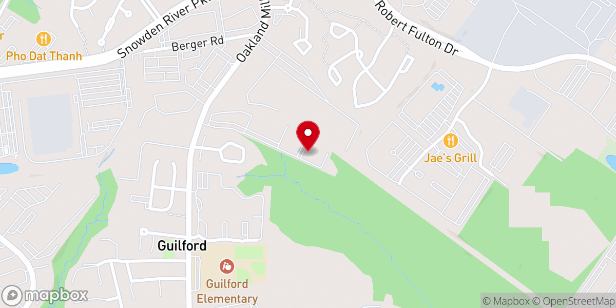 Map showing location of Union Church - Columbia