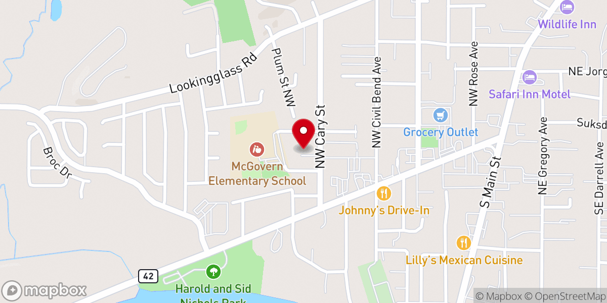 Map showing location of Winston Missionary Baptist Church