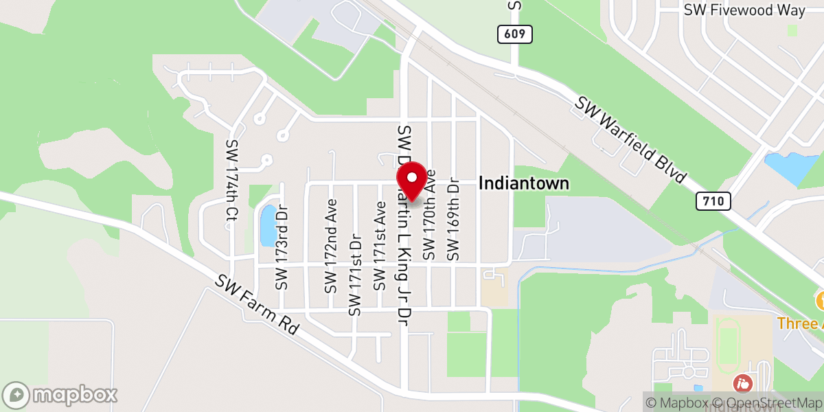 Map showing location of New Bethel AME Church