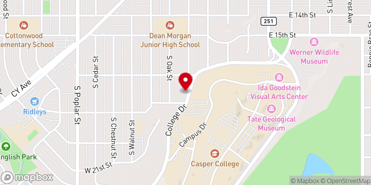 Map showing location of St. Anthony's Newman Center