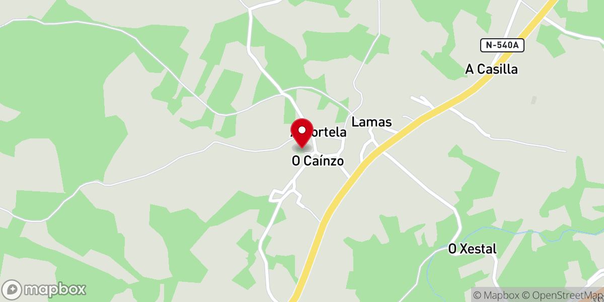 Map showing location of Iglesia de Santalla de Lamas
