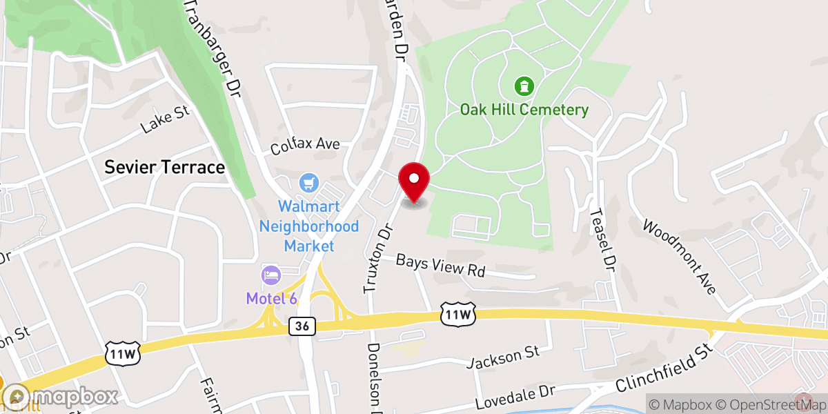 Map showing location of Concordia Lutheran Church