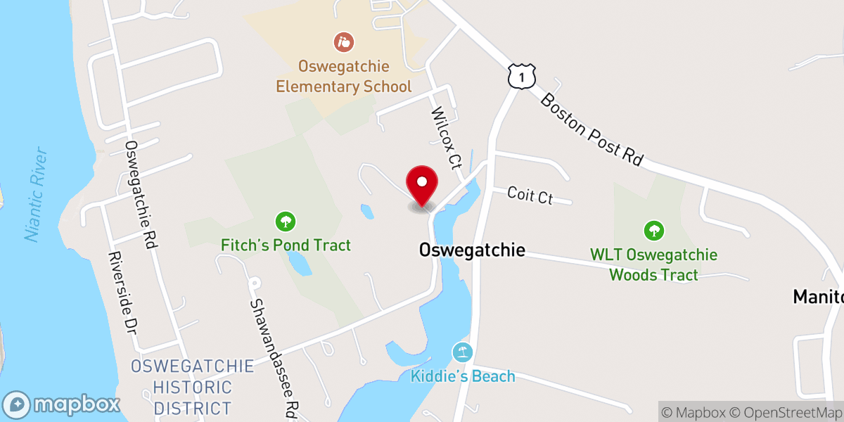 Map showing location of New London Friends Meeting