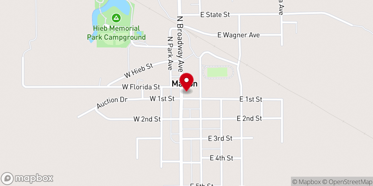 Map showing location of Emmanuel Presbyterian Church